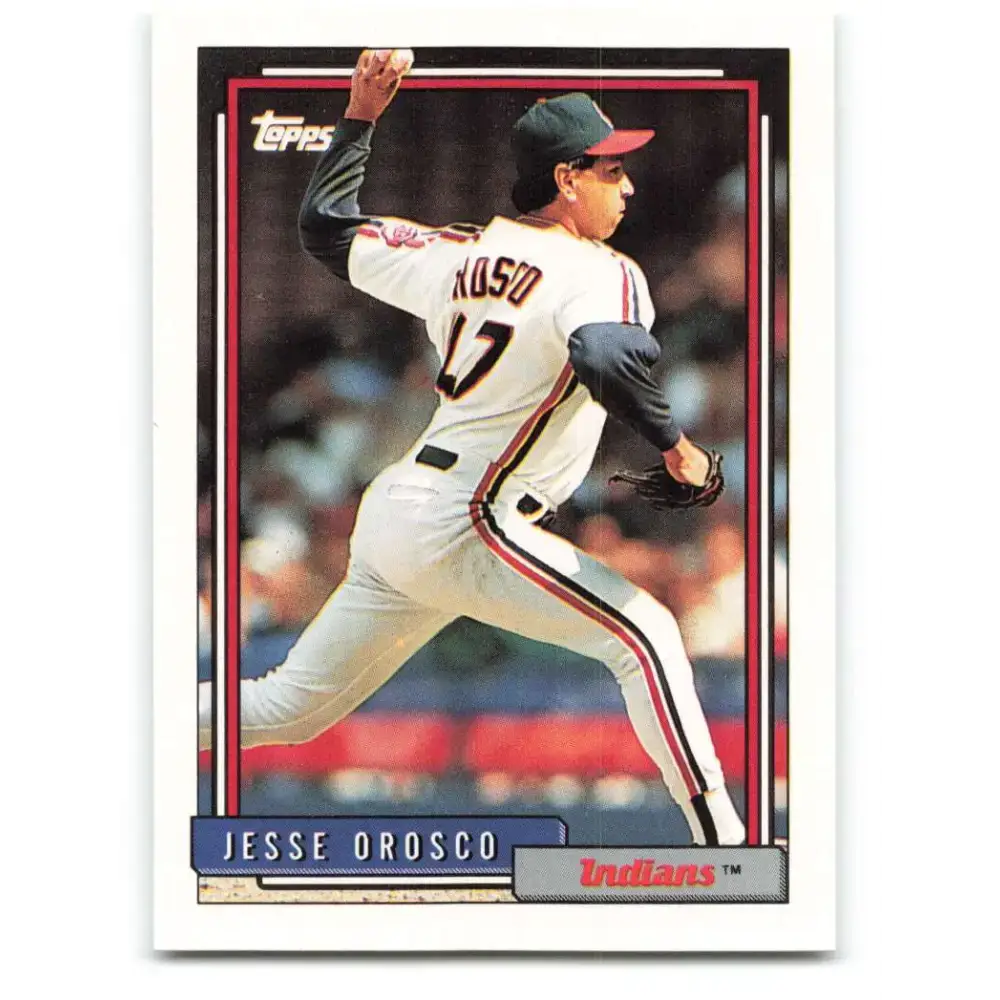 1992 Topps #79 Jesse Orosco NM-MT Cleveland Indians Baseball Card - Baseball Card Single