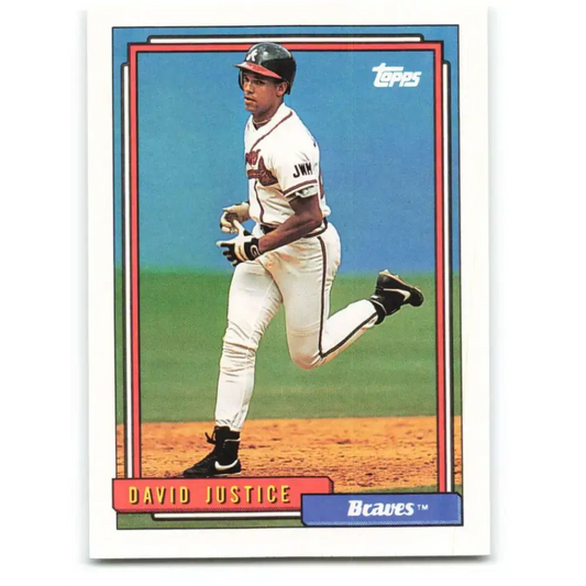 1992 Topps #80 David Justice NM-MT Atlanta Braves Baseball Card