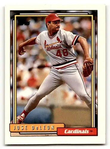 1992 Topps #85 Jose DeLeon St. Louis Cardinals Baseball Cards EX/NM ID:61152 - Baseball Card Single
