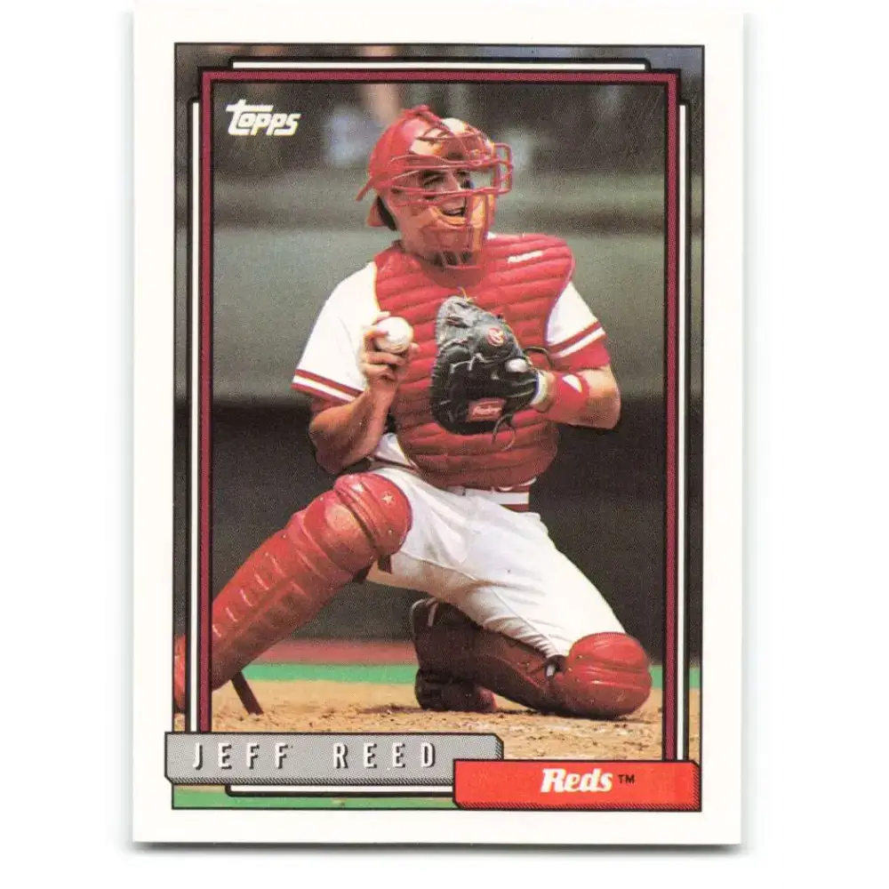 1992 Topps #91 Jeff Reed EX Excellent Cincinnati Reds Baseball Card - Baseball Card Single