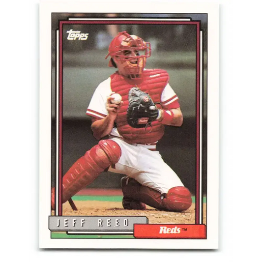 1992 Topps #91 Jeff Reed EX Excellent Cincinnati Reds Baseball Card - Baseball Card