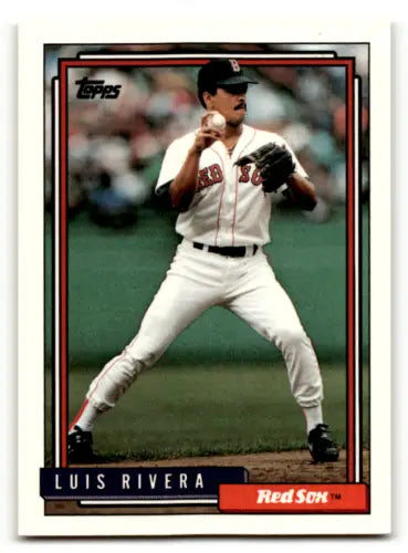 Original gloss Luis Rivera baseball card from 1992 Topps #97 displayed simply Sandoval ID 53821