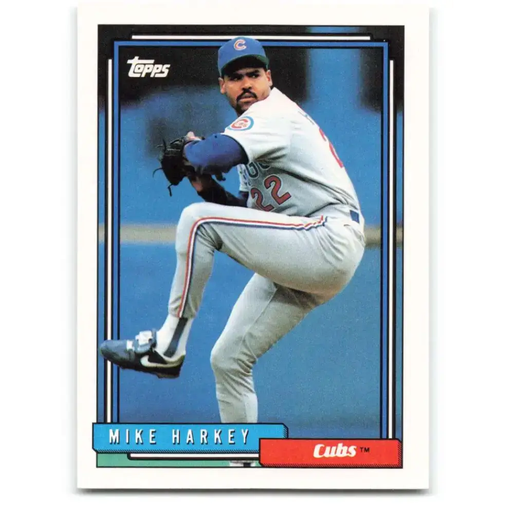 1992 Topps #98 Mike Harkey NM-MT Chicago Cubs Baseball Card - Baseball Card Single