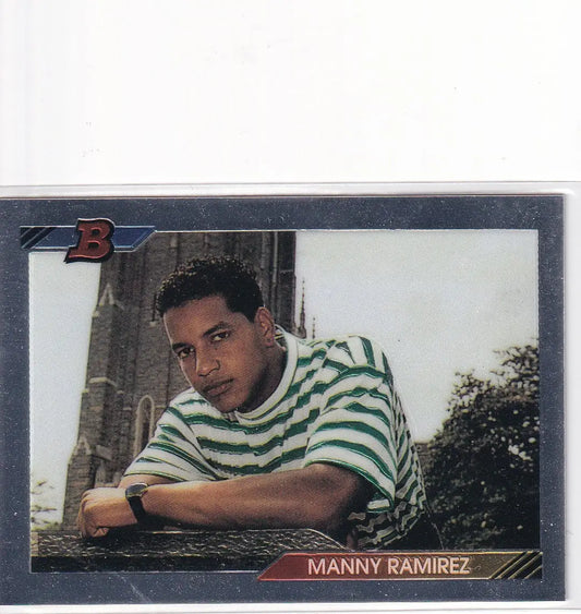 1992 TOPPS BOWMAN CHROME #532 MAANNY RAMIREZ REPRINT #36- CLEVELAND INDIANS - Baseball Card Single