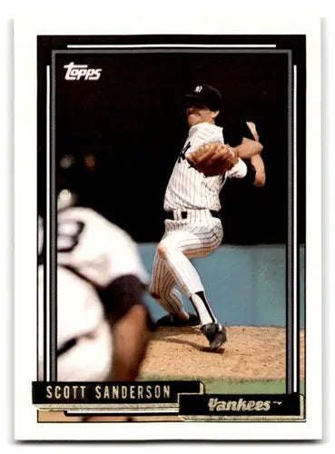 Original gloss Scott Sanderson baseball card from 1992 Topps Gold Winners set