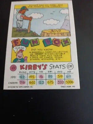 1992 Topps Kids - Kirby Puckett #109. Minnesota Twins. NRMT+ - Baseball Card Single