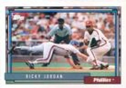 1992 Topps Micro #103 Ricky Jordan NM-MT Philadelphia Phillies Baseball Card - Baseball Card Single
