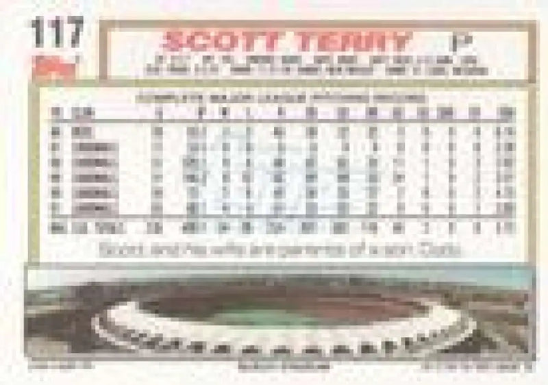 1992 Topps Micro #117 Scott Terry NM-MT St. Louis Cardinals Baseball Card - Baseball Card Single