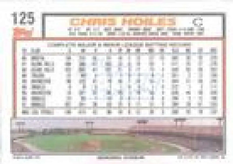 1992 Topps Micro #125 Chris Hoiles NM-MT Baltimore Orioles Baseball Card - Baseball Card Single