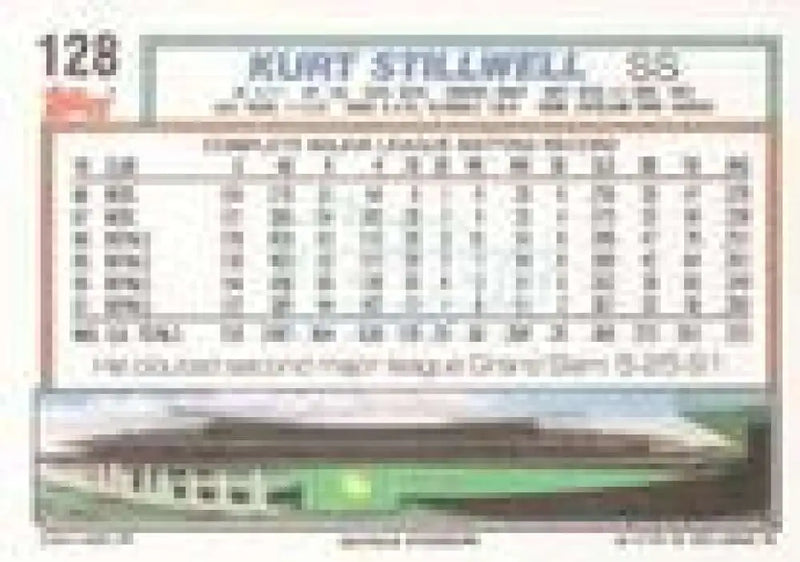 1992 Topps Micro #128 Kurt Stillwell NM-MT Kansas City Royals Baseball Card - Baseball Card Single