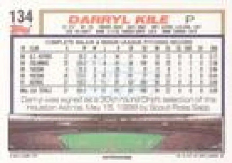 1992 Topps Micro #134 Darryl Kile NM-MT Houston Astros Baseball Card - Baseball Card Single