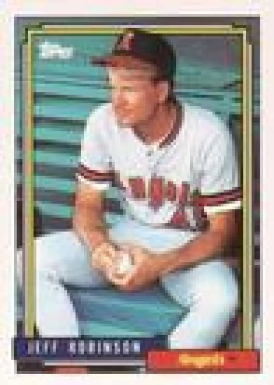 1992 Topps Micro #137 Jeff Robinson NM-MT California Angels Baseball Card - Baseball Card Single