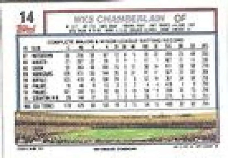 1992 Topps Micro #14 Wes Chamberlain NM-MT Philadelphia Phillies Baseball Card - Baseball Card Single