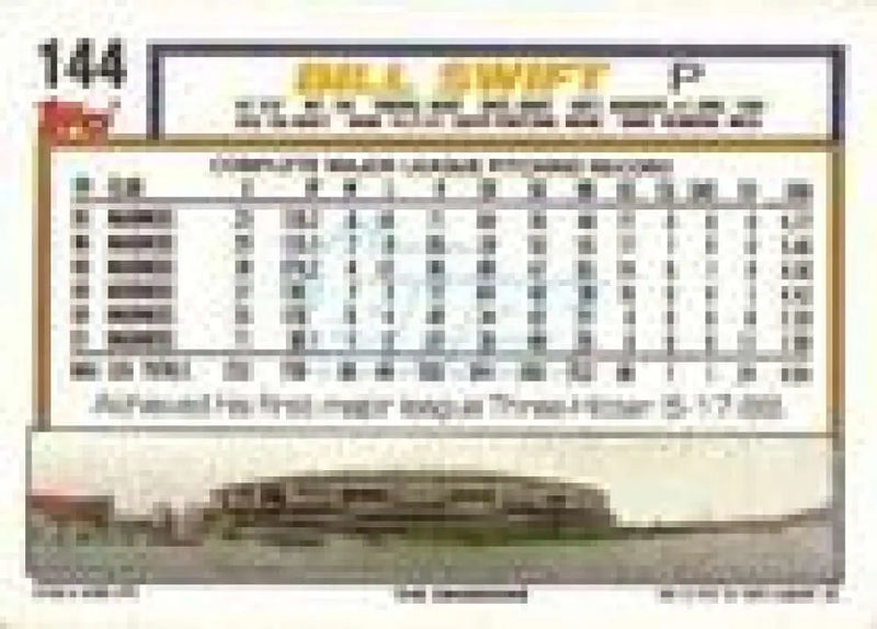1992 Topps Micro #144 Bill Swift NM-MT Seattle Mariners Baseball Card - Baseball Card Single