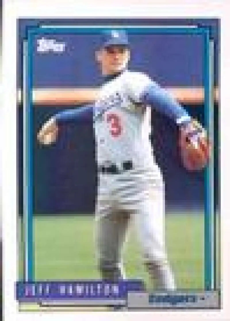 1992 Topps Micro #151 Jeff Hamilton NM-MT Los Angeles Dodgers Baseball Card - Baseball Card Single