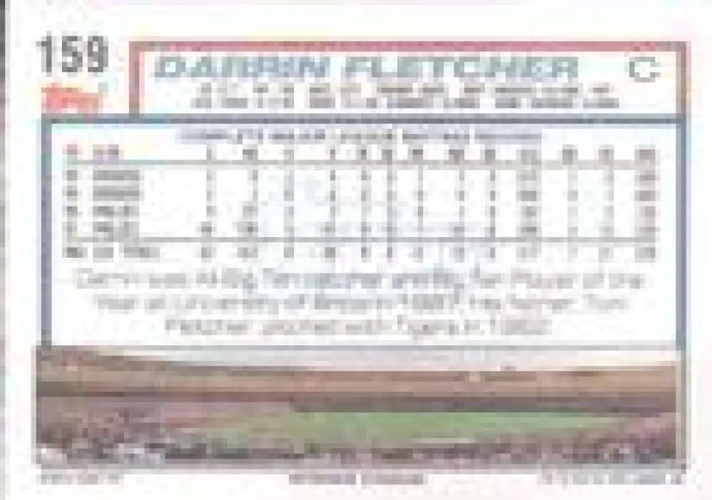 1992 Topps Micro #159 Darrin Fletcher NM-MT Philadelphia Phillies Baseball Card - Baseball Card Single
