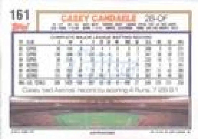 1992 Topps Micro #161 Casey Candaele NM-MT Houston Astros Baseball Card - Baseball Card Single