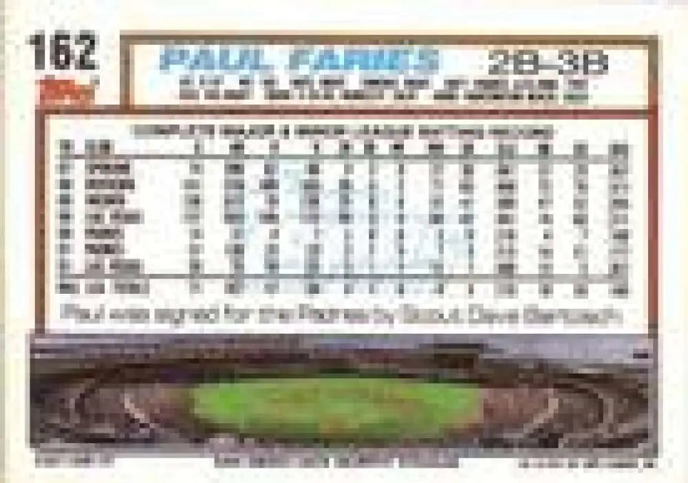 1992 Topps Micro #162 Paul Faries NM-MT San Diego Padres Baseball Card - Baseball Card Single