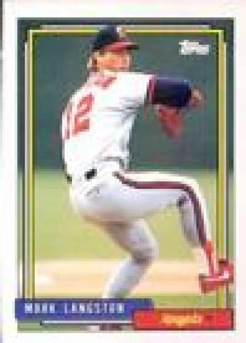 1992 Topps Micro #165 Mark Langston NM-MT California Angels Baseball Card - Baseball Card Single