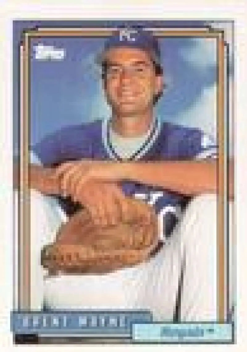 1992 Topps Micro #183 Brent Mayne NM-MT Kansas City Royals Baseball Card - Baseball Card Single