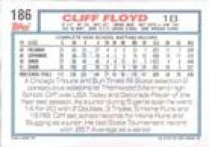 1992 Topps Micro #186 Cliff Floyd NM-MT RC Rookie Montreal Expos Baseball Card - Baseball Card Single