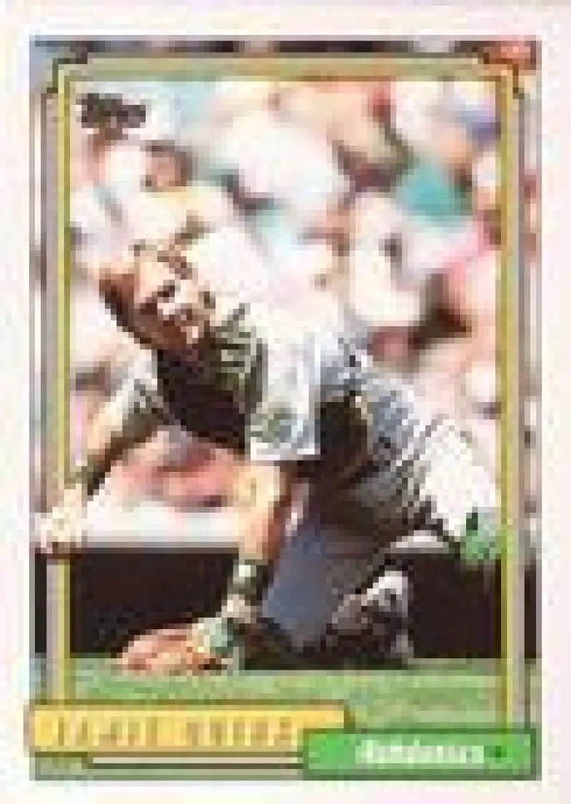 1992 Topps Micro #19 Jamie Quirk NM-MT Oakland Athletics Baseball Card - Baseball Card Single