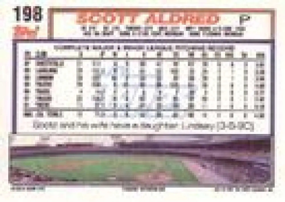 1992 Topps Micro #198 Scott Aldred NM-MT Detroit Tigers Baseball Card - Baseball Card Single
