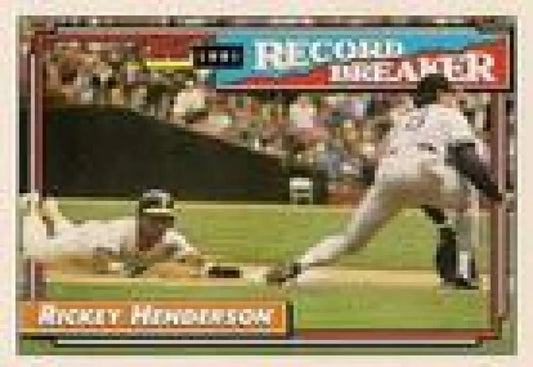 1992 Topps Micro #2 Rickey Henderson NM-MT Oakland Athletics Baseball Card - Baseball Card Single