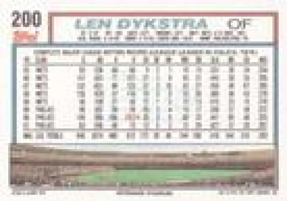 1992 Topps Micro #200 Lenny Dykstra NM-MT Philadelphia Phillies Baseball Card - Baseball Card Single