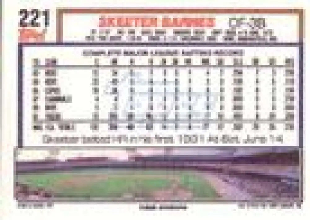 1992 Topps Micro #221 Skeeter Barnes NM-MT Detroit Tigers Baseball Card - Baseball Card Single