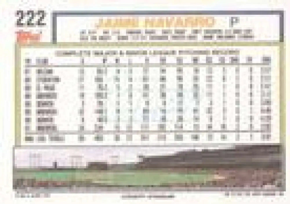 1992 Topps Micro #222 Jaime Navarro NM-MT Milwaukee Brewers Baseball Card - Baseball Card Single