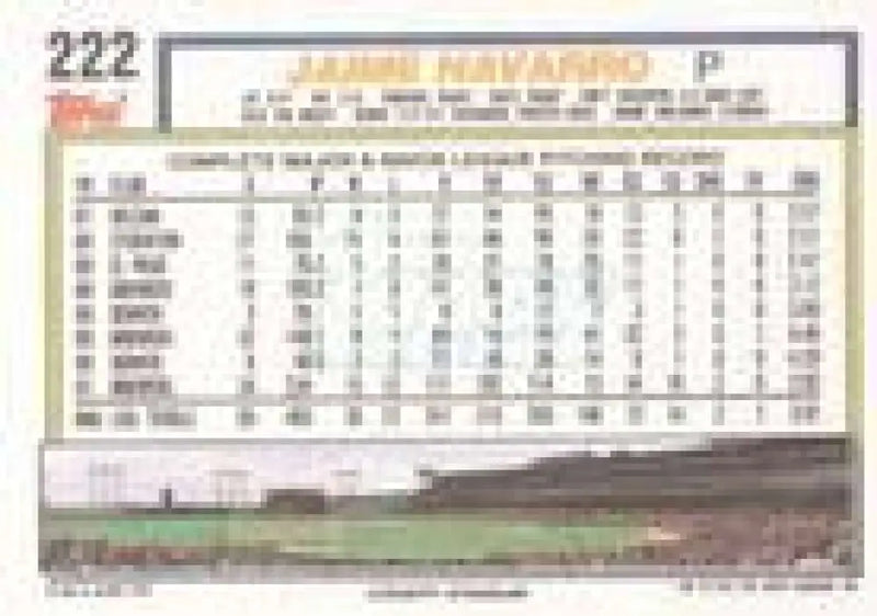 1992 Topps Micro #222 Jaime Navarro NM-MT Milwaukee Brewers Baseball Card - Baseball Card Single