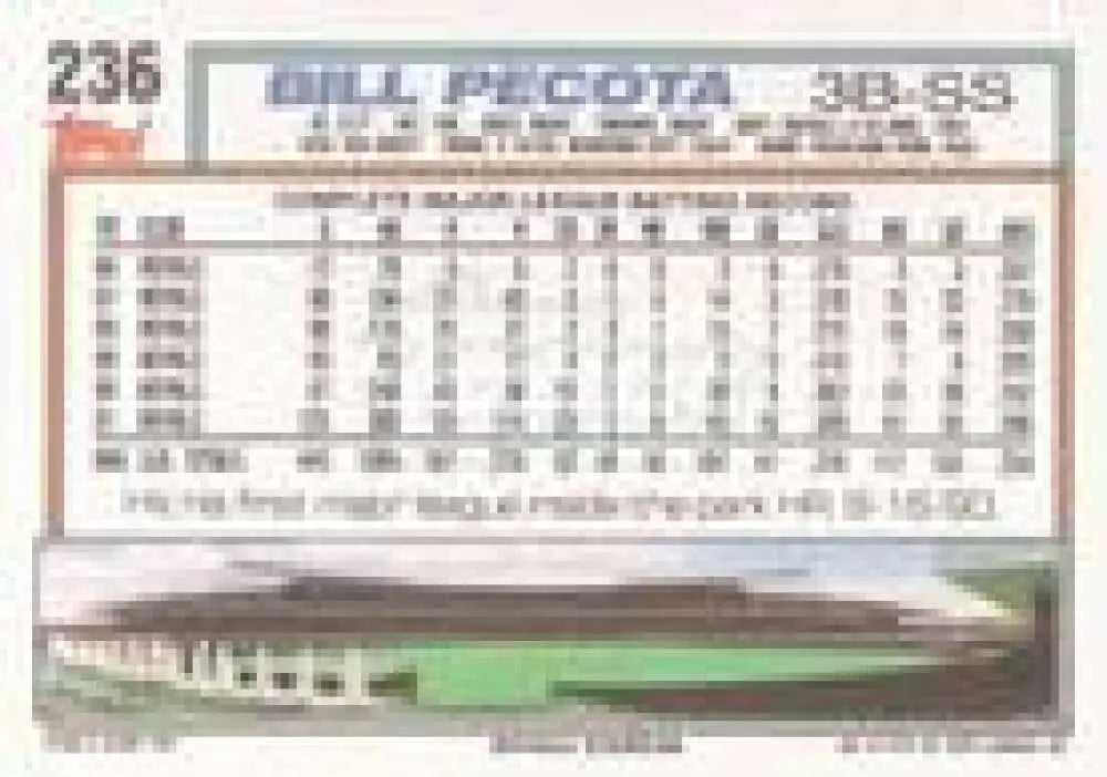 1992 Topps Micro #236 Bill Pecota NM-MT Kansas City Royals Baseball Card - Baseball Card Single