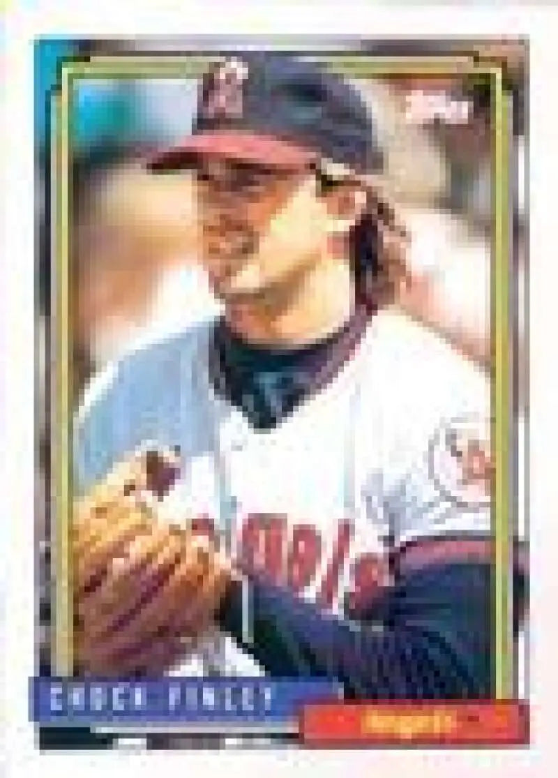1992 Topps Micro #247 Chuck Finley NM-MT California Angels Baseball Card - Baseball Card Single