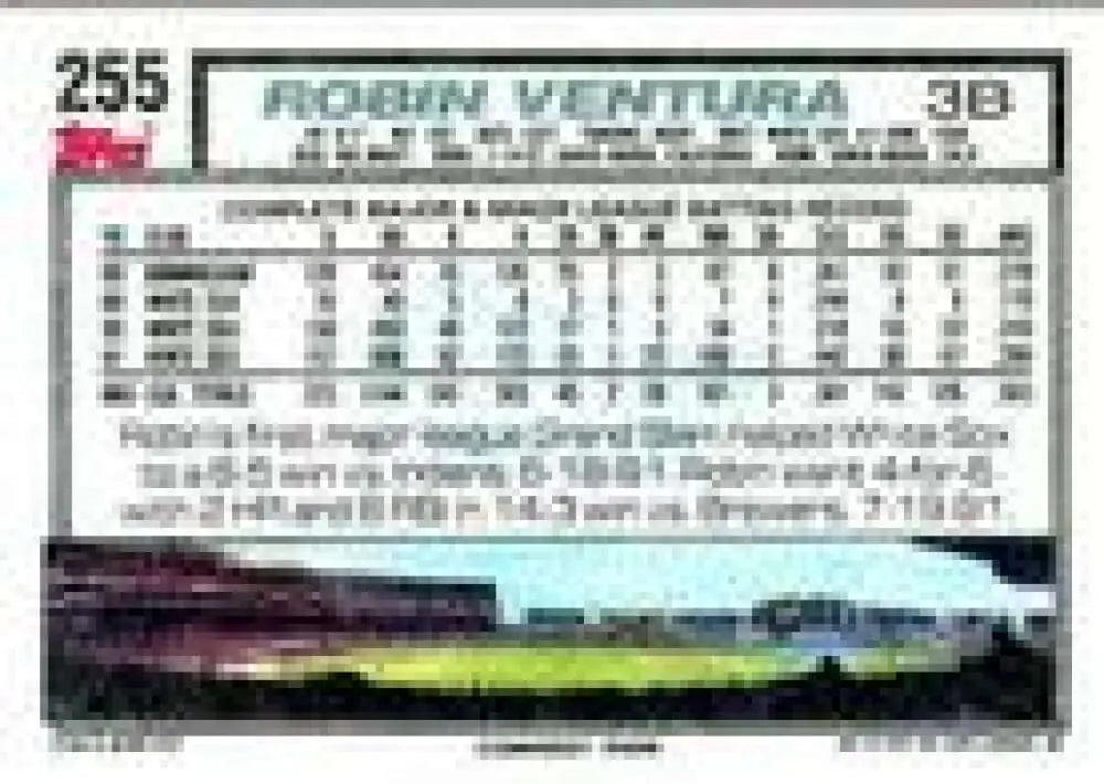 1992 Topps Micro #255 Robin Ventura NM-MT Chicago White Sox Baseball Card - Baseball Card Single