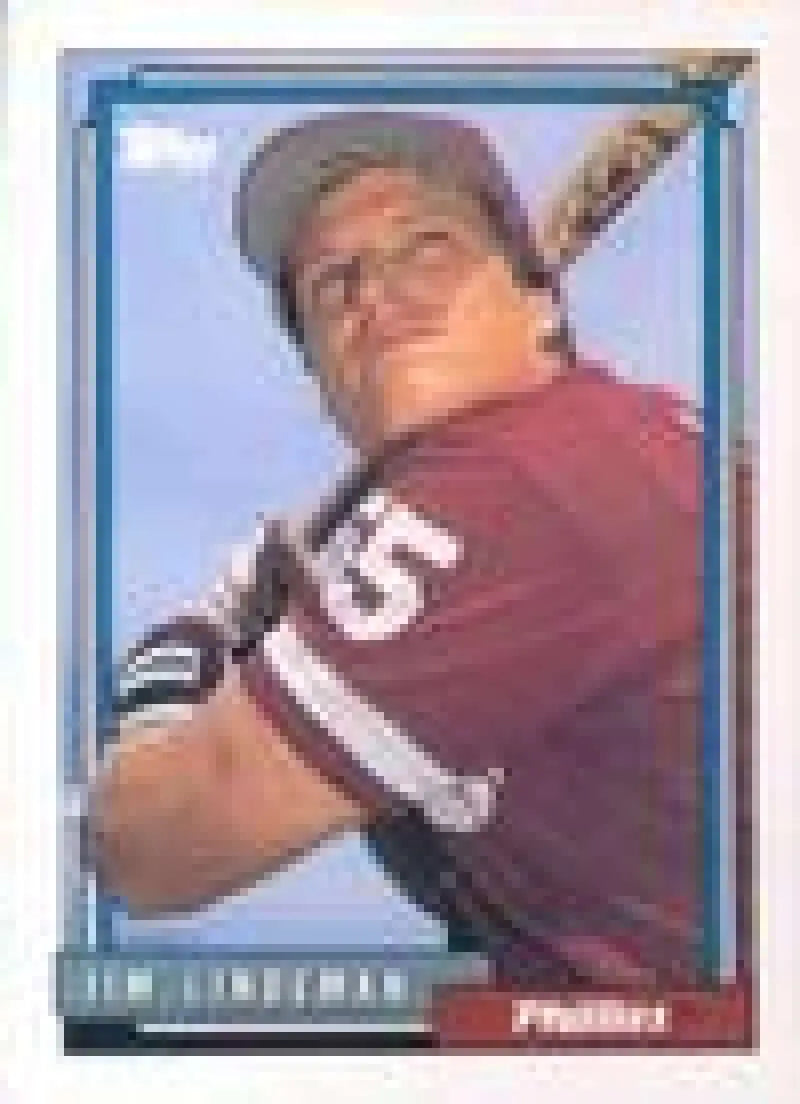 1992 Topps Micro #258 Jim Lindeman NM-MT Philadelphia Phillies Baseball Card - Baseball Card Single
