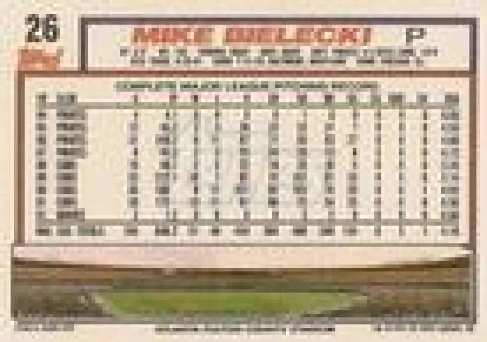 1992 Topps Micro #26 Mike Bielecki NM-MT Atlanta Braves Baseball Card - Baseball Card Single