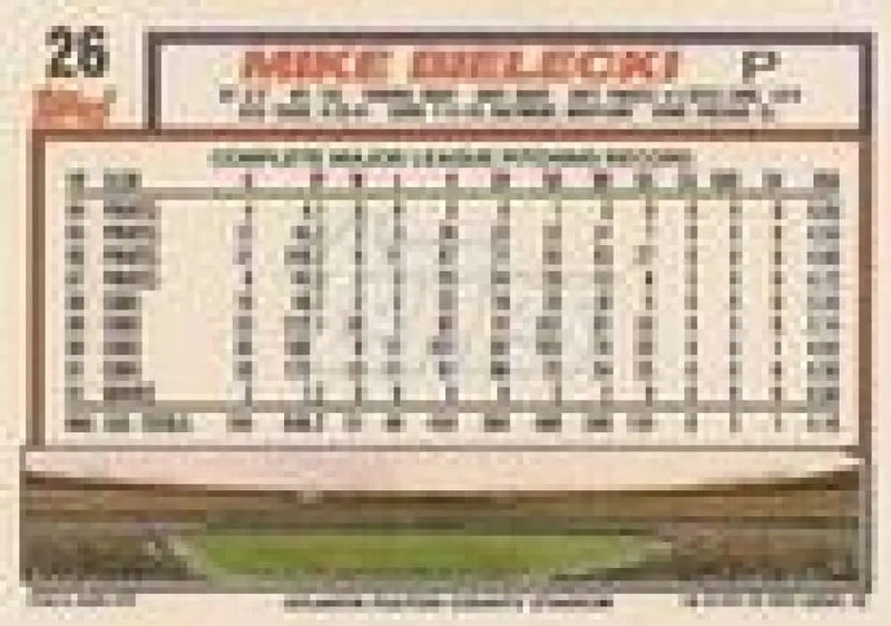 1992 Topps Micro #26 Mike Bielecki NM-MT Atlanta Braves Baseball Card - Baseball Card Single
