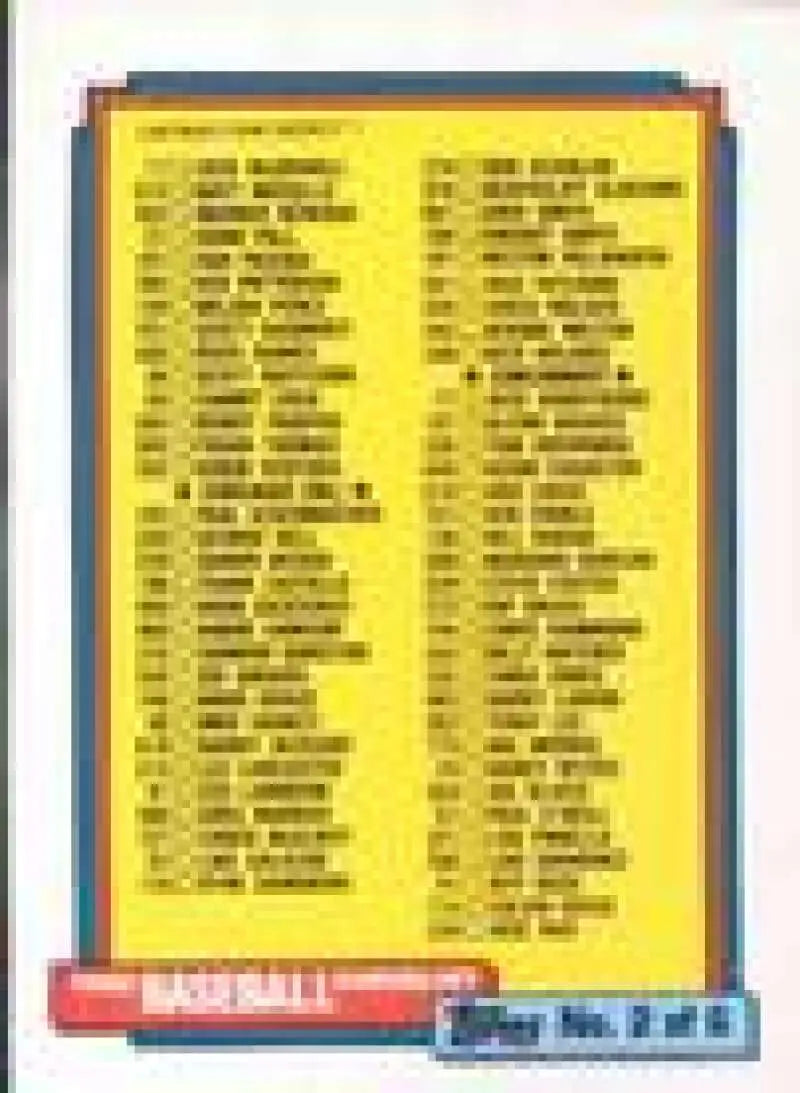 1992 Topps Micro #264 Checklist 133-264 NM-MT Baseball Card - Baseball Card Single