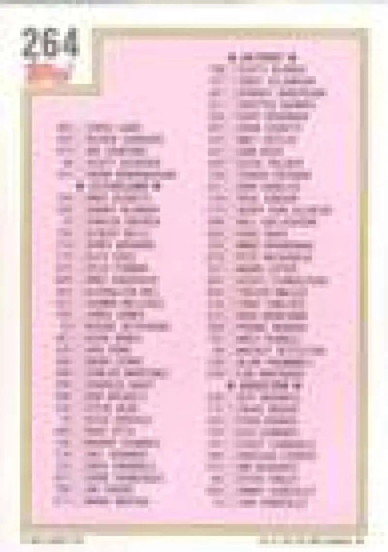 1992 Topps Micro #264 Checklist 133-264 NM-MT Baseball Card - Baseball Card Single