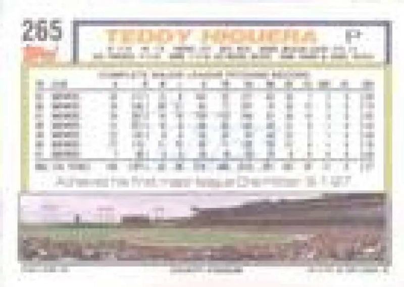 1992 Topps Micro #265 Teddy Higuera NM-MT Milwaukee Brewers Baseball Card - Baseball Card Single