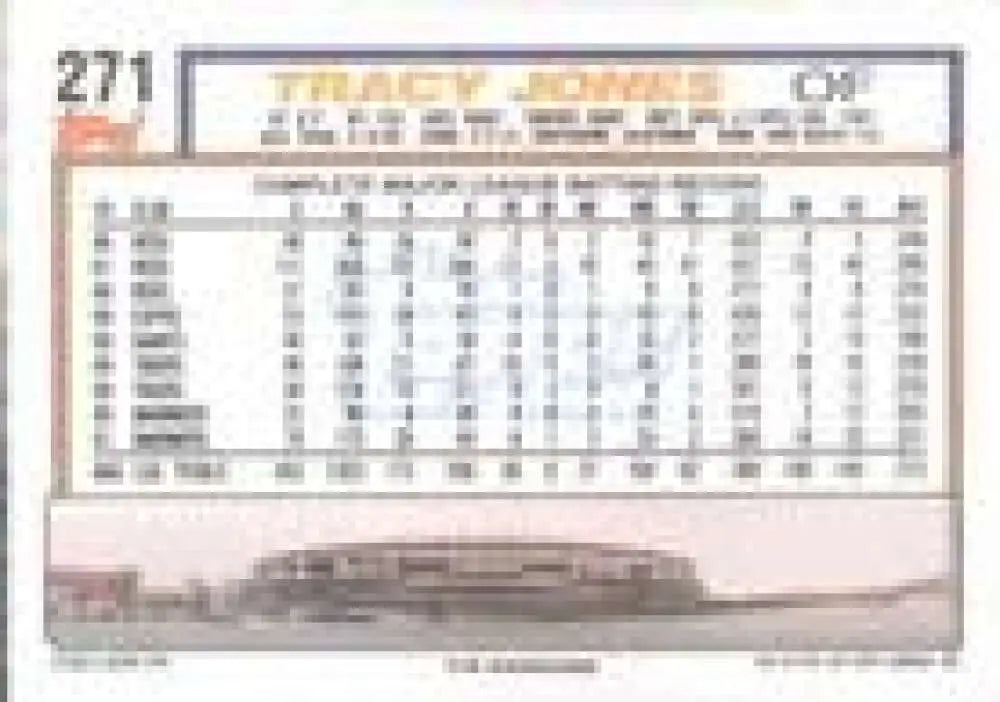 1992 Topps Micro #271 Tracy Jones NM-MT Seattle Mariners Baseball Card - Baseball Card Single