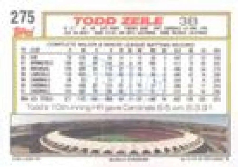 1992 Topps Micro #275 Todd Zeile NM-MT St. Louis Cardinals Baseball Card - Baseball Card Single