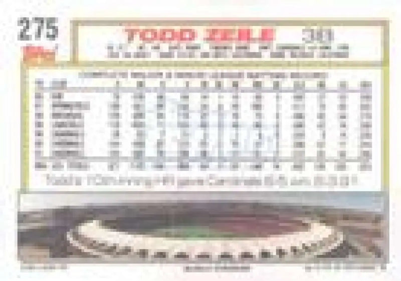 1992 Topps Micro #275 Todd Zeile NM-MT St. Louis Cardinals Baseball Card - Baseball Card Single