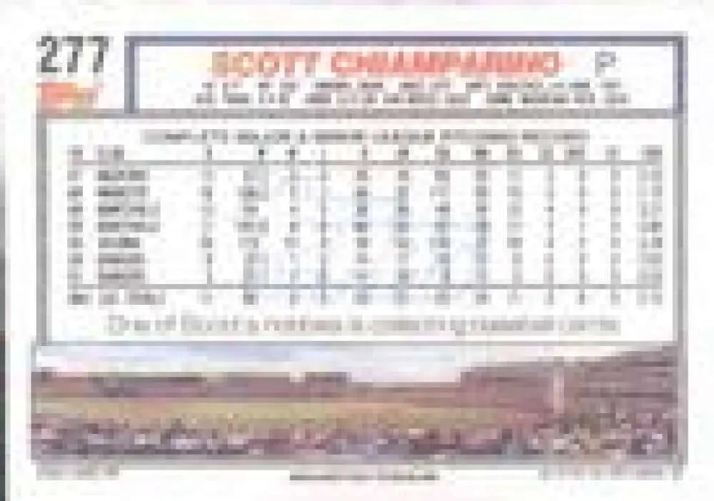 1992 Topps Micro #277 Scott Chiamparino NM-MT Texas Rangers Baseball Card - Baseball Card Single