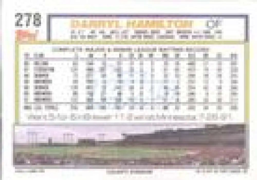 1992 Topps Micro #278 Darryl Hamilton NM-MT Milwaukee Brewers Baseball Card - Baseball Card Single