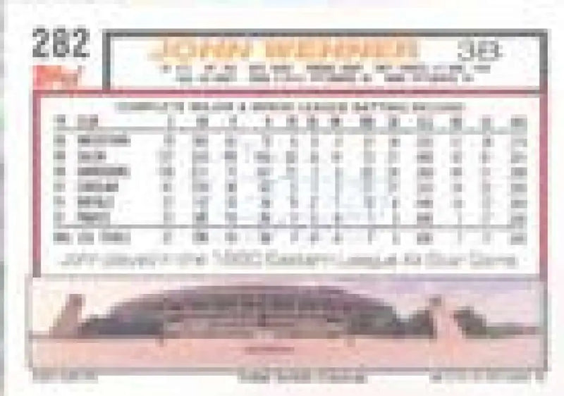 1992 Topps Micro #282 John Wehner NM-MT Pittsburgh Pirates Baseball Card - Baseball Card Single