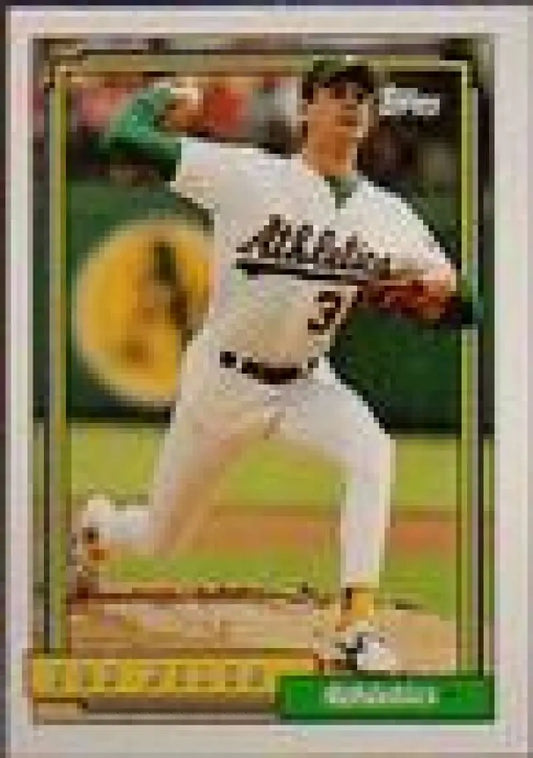 1992 Topps Micro #285 Bob Welch NM-MT Oakland Athletics Baseball Card - Baseball Card Single
