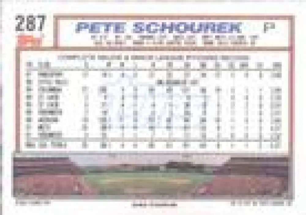 1992 Topps Micro #287 Pete Schourek NM-MT New York Mets Baseball Card - Baseball Card Single