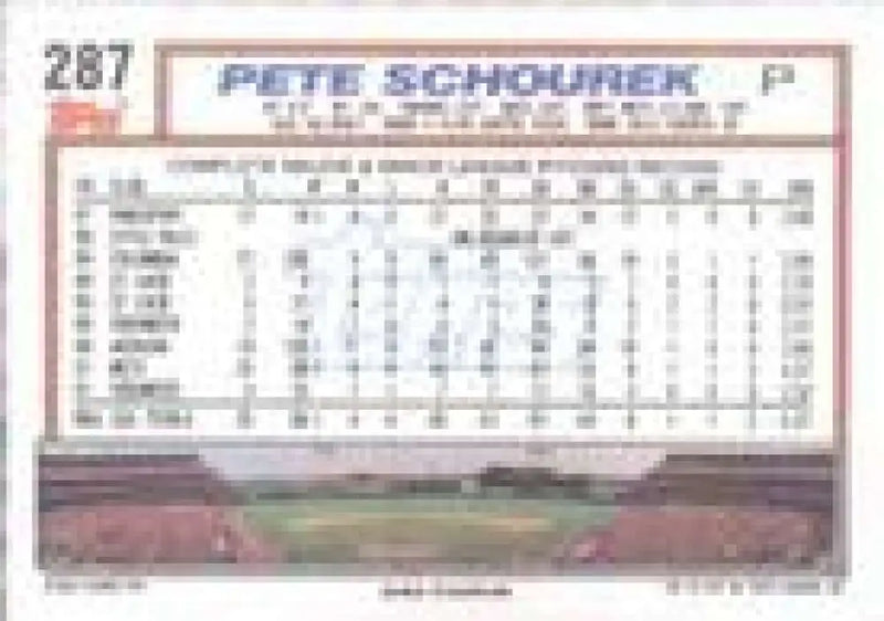 1992 Topps Micro #287 Pete Schourek NM-MT New York Mets Baseball Card - Baseball Card Single